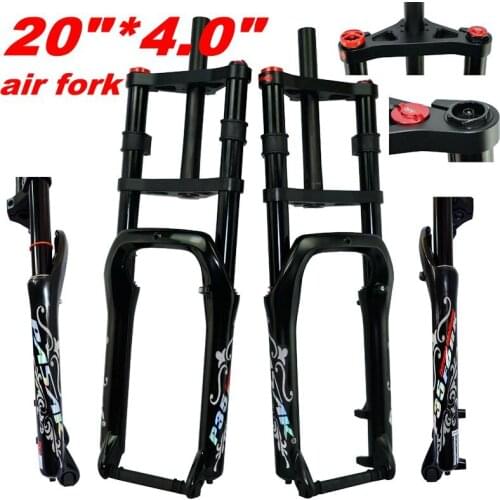 Bike fork fat bicycle bicycle 20" 4.0" air forkes Snow MTB Moutain 20inch Bike Fork 135mm magnesium alloy