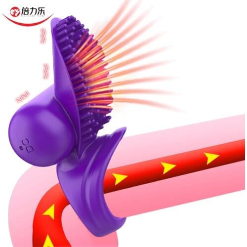 Vibrating Penis Ring For Men Cockring Clitoris Stimulate Vibrator Delayed Ejaculation Ring Adult Couples Sex Toys Intimate Goods