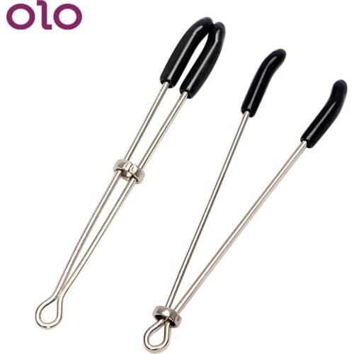 OLO Sex Toys for Couple Papilla Stainless Steel Breast Clips Adult Games Nipple Stimulator A Pair Erotic Toys Nipple Clamps