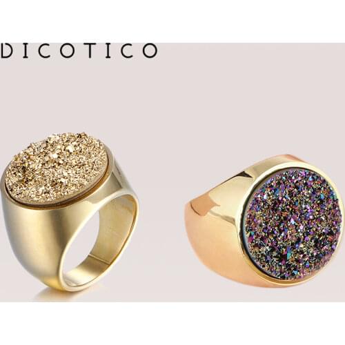 Rings Colourful Crystal Bud Ring For Women Vintage Stainless Steel Wedding Mujer Anillos Elegant Jewelry Accessory Free Shipping