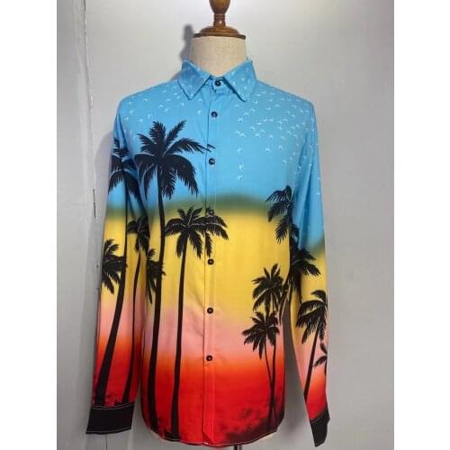 Zk533 Fashion Mens Shirts 2021 Runway Luxury famous Brand European Design party style Mens Clothing