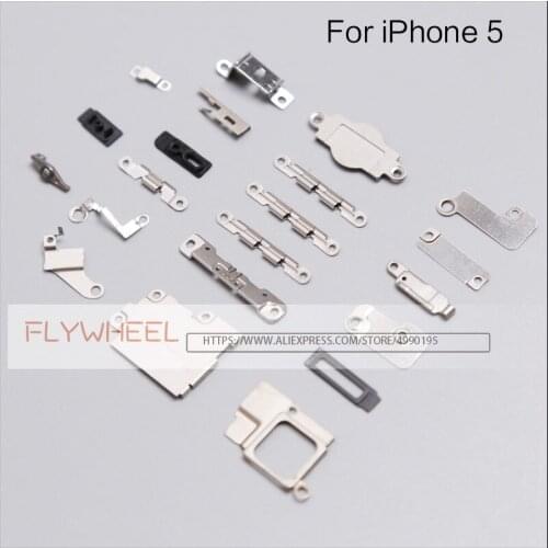 10pcs Full Inner Small Metal Iron Parts For iPhone 5 5S 5C Holder Bracket Shield Plate Home Logic Kit
