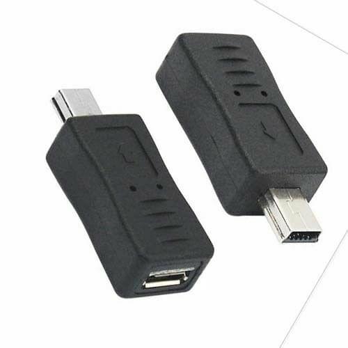 10pcs Micro USB Female to Mini USB Male Adapter Charger Converter Plug Extender