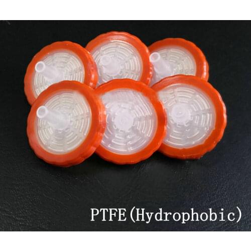 100pcs Hydrophobic 25mm 2.0um PTFE Syringe Microporous Filter for lab school experiment