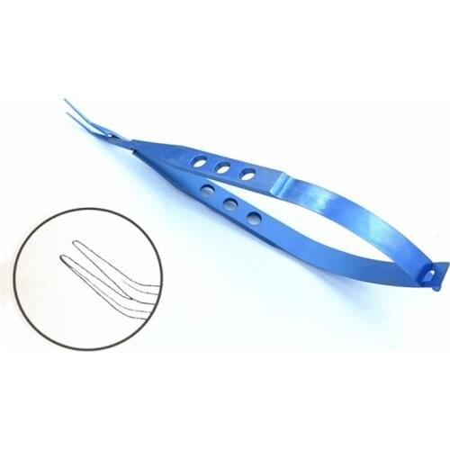 115mm Titanium Jeffe-Blaydes Lens Forceps Angled 30 degree Ophthalmic surgical tools