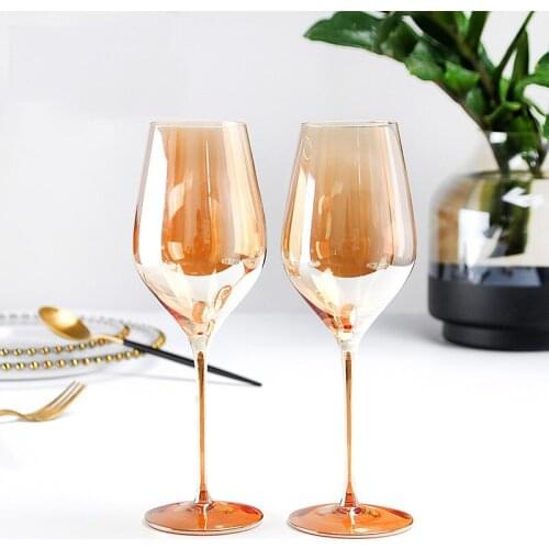 1500-2000ml Wine Decanter 2 Styles Creative Plating Gold separator U-Shaped Pot-Bellied-Shape Crystal Glass Wine Pourer Bar Gift