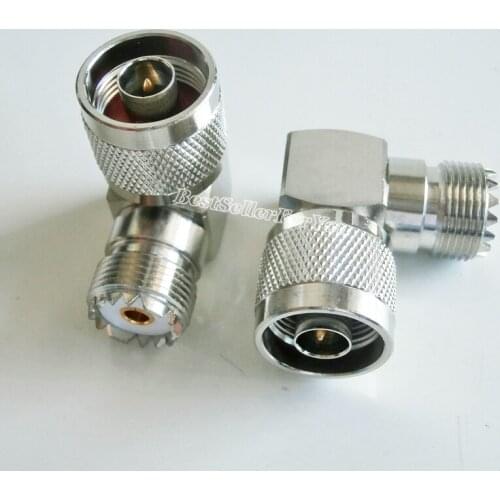1Piece N-Type Male To UHF SO239 SO-239 Female Jack Right Angle RG RF Coax Adapter Connector