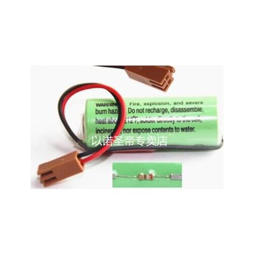 2pcs Original NEW CR17450SE-R 3V CR17450 17450 GE FANUC Replacement BATTERY A98L-0031-0012 A02B-0200 with Resistor