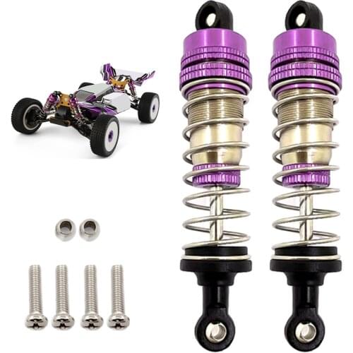 2Pcs RC Aluminum Alloy Shock Absorber Damper Spring for WLTOYS 124019 144001 1:12 1:14 RC Off-Road Car Crawler Accessory