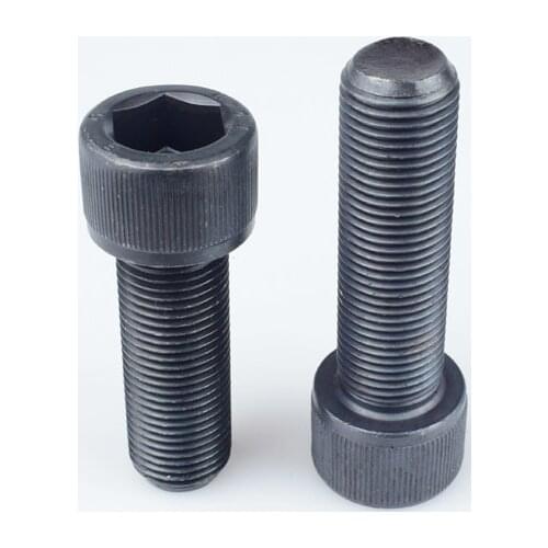2pcs M14 allen screws inner hexagon screw knurled cup head bolts fine thread harden bolt 12.9 class high strength black