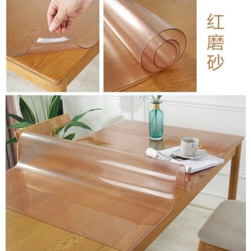 3.0mm transparent soft thick tablecloth waterproof and heat-resistant PVC tablecloth dining table coffee table round tablecloth
