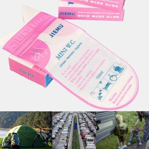 4Pcs 700ml Emergency Portable Car Urine Bag Vomit Bags Mini Mobile Toilets Disposable Handy Unisex Kids Using Outdoors Mini W.C
