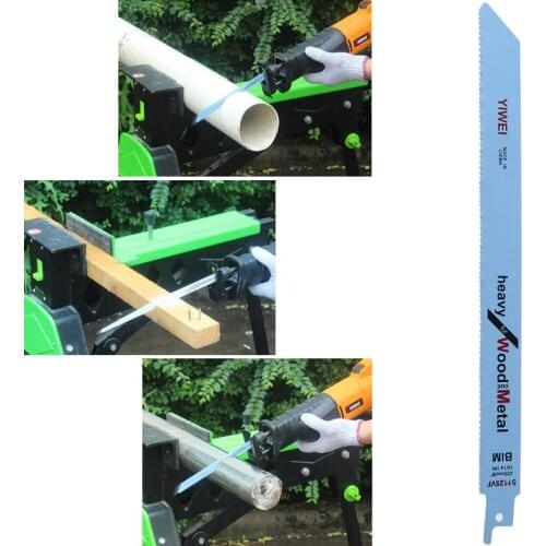 5 Pcs 227mm 9\" BIM S1125VF Reciprocating Saw Blade For Cutting Wood And Metal MOLC