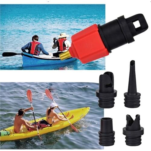 Sup Pump Adapter Inflatable Boat Air Valve Tire Paddle Board Adaptor 4 Nozzles Lightweight Suitable for A Variety of Air Pumps