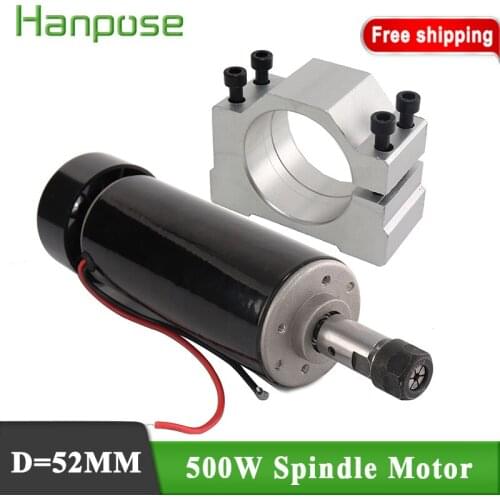 Free Shipping 500W air cooling spindle ECNC + 500W spindle motor + clamp collet bracket are provided free of charge