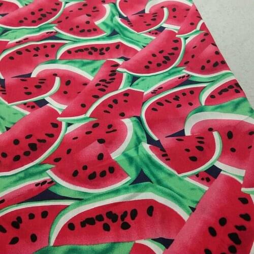 ViaPhil Brand New 100% Cotton Fresh Fruit Watermelom Fabric Sewing Home Cloth Dress Textile Tissue Patchwork 50x70cm