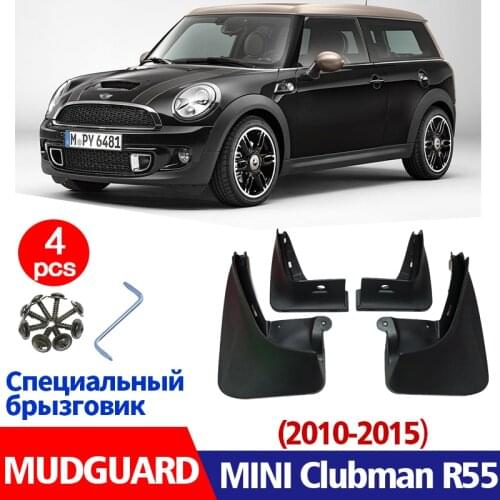 Mudflaps FOR MINI CLUBMAN R55 2010-2015 Mudguards Fender Mud Flap Guard Splash Car Accessories Auto Styline Front Rear 4pcs