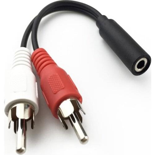 CCTV Dual RCA Cable Stereo Audio Video Adapter 3.5mm Cable Double Female Jack To 2RCA Male Socket 3.5 Y Plug Converter