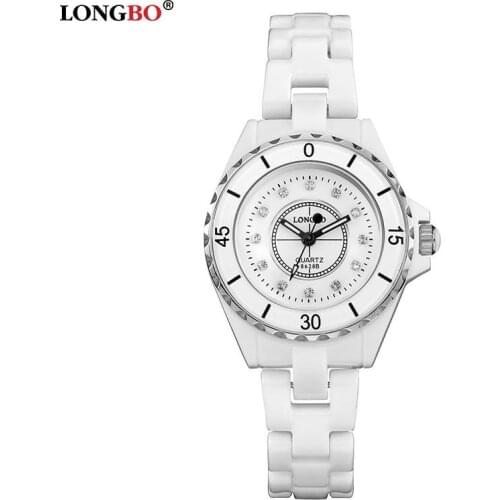 Luxury Brand LONGBO Original Women Casual Ceramic Watch Fashion Geneva Female Watches Lady Quartz Wristwatches Relojes Mujer