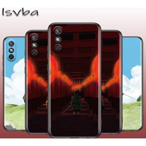 Demon Slayer for Huawei Y9A Y9 Y9S Y8S Y8P Y7P Y7 Y6S Y6 Y5P Y5 Prime Pro Lite Black Phone Case