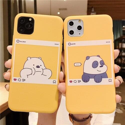 LS 2020 Panda Protective Back Cover for iPhone 6S 7 8 plus XSMax XR XS 5S SE iPhone11Case for iPhone11Pro 6 7 8 Cute Soft Shell