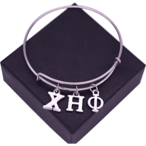 Cheap Drop Ship Chi Eta Phi Charm Bangles Greek Letter Sorority Bracelets Rock Nurse Gift Party Decor Jewelry