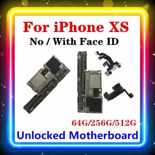 For IPhone XS Motherboard With / Without Face ID Logic Board For IPhone XS With Chips System With Chips