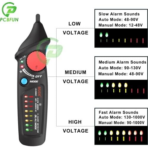 Non-Contact Voltage Detector Indicator BSIDE AVD06 Profession Smart Test Pencil Live/Phase Wire Breakpoint NCV Continuity Tester