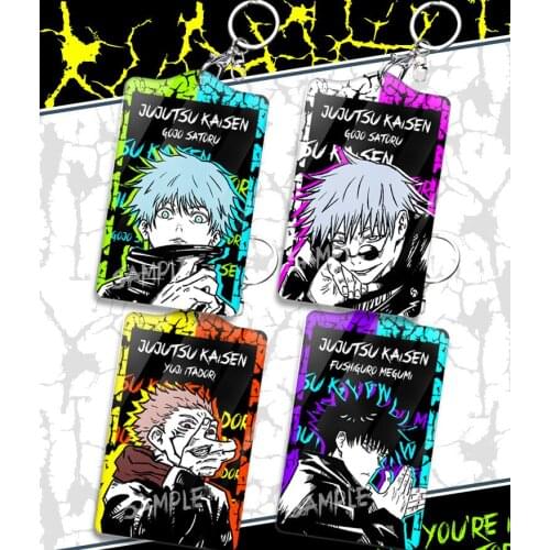 Jujutsu Kaisen Fushiguro Megumi ABS Student ID Bus Bank Card Holder Keychain 7037 Card Case Cover Box Pendant Toy Gift