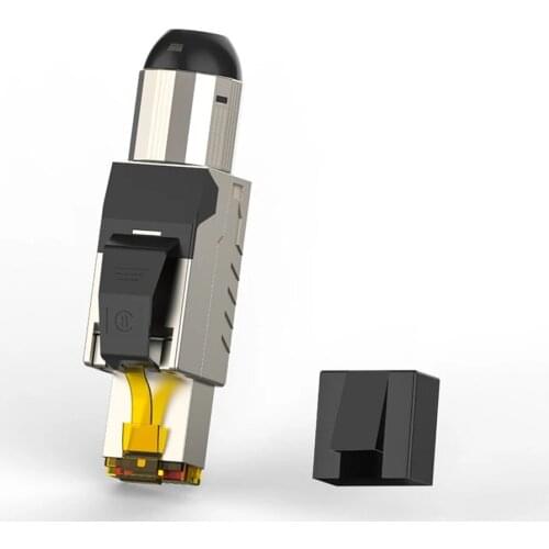 RJ45 Cat8 40Gbps 2000Mhz Ethernet Plug RJ 45 8P8C Full Shielded Fast Installation No Need Crimping Field Termination Connector