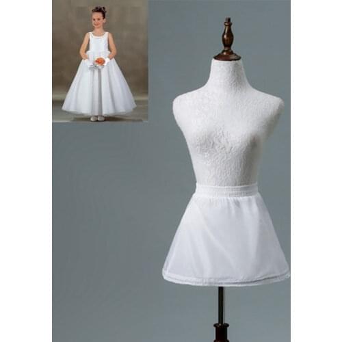 JIERUIZE 1 Hoop Girls Short Dress Petticoat Girls Underskirt Lolita Petticoat Ballet Tutu Skirt Rockabilly Crinoline