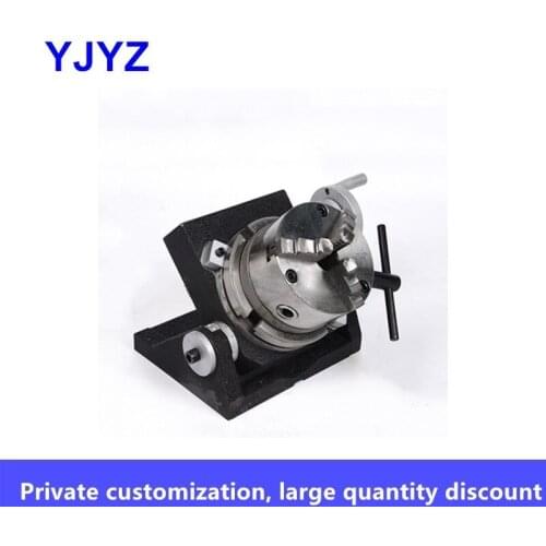 TSK tiltable indexing plate with chuck, drilling and milling machine, tilting angle universal indexing head