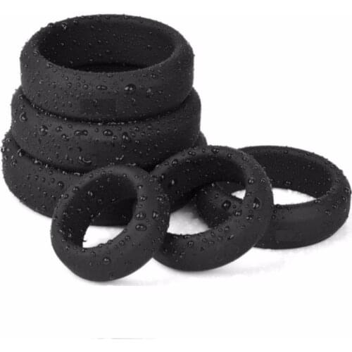 New small large silicone strong erection penis sleeve cock Ring ball stretcher male delay ejaculation condom extender Sex Toy