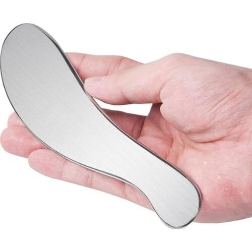 Wire Drawing Scraping Board Stainless Steel Gua Sha Massage Therapy Scrapping Plates Polished Guasha Home Massage Guasha Board