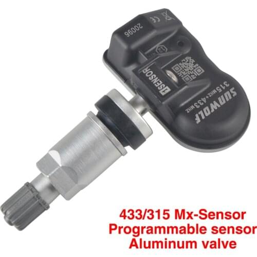 SUNWOLF Programmable Sensor TPMS 2 in 1 315 433MHz Tire Pressure Monitoring System Program Metal Rubber Universal For Autel