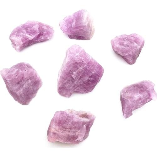 Drop Shipping 1pc Natural Purple Spodumene Kunzite Stone Rough Crystal Original Raw Stones Natural Stones and Crystals