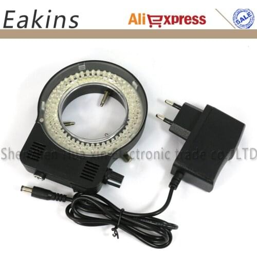 Adjustable 144 LED Ring Light illuminator Lamp For Industry Stereo Trinocular Microscope Video Camera Lens Magnifier 110V 220V