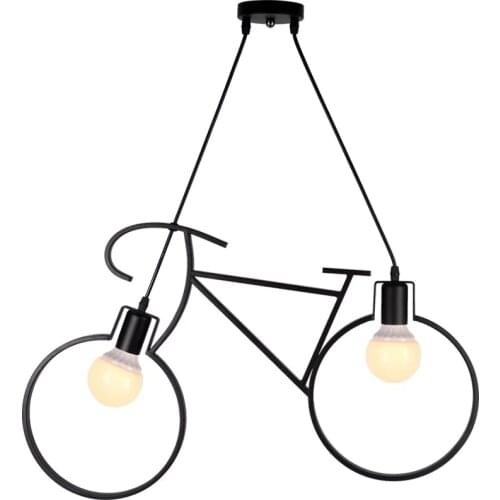 Iron Bicycle Pendant Lights Home Deco Industrial Hanging Lamp loft Living Room Hanglamp Bedroom Lamp Restaurant Kitchen Fixtures