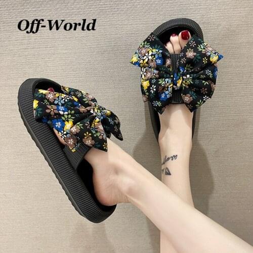 Summer Women Slippers Massage Sides Sweet Bow Sandals Garden Shoes Outdoor Bathroom Mules Flip Flop Beach Slippers For Female