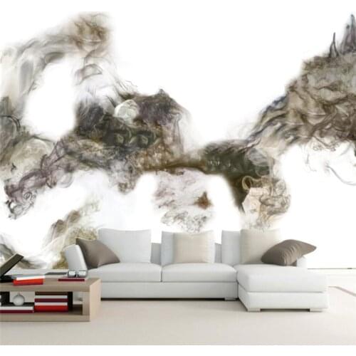 Wellyu Modern Abstract Ink Digital Ink Landscape Wall Custom Large Mural Green Wallpaper papel de parede para quarto