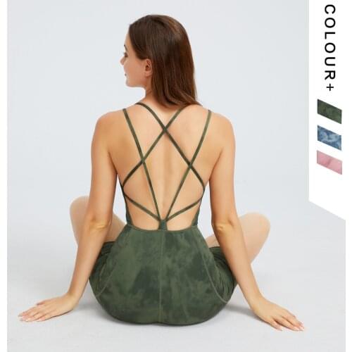Tie Dye Sport Jummsuit Fitness Running Underwear Sleeveless Suspender Yoga Jumpsuit Ballet Dance Women Outfit Training Yoga Suit