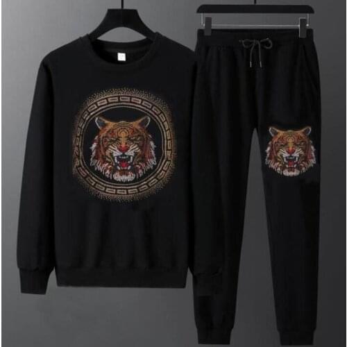Rhinestone design Men tracksuit Men Casual Men set 2021