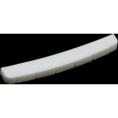 Tooyful Set of 3 High Quality Slotted 43mm Bone Nut Replacement Bone Bridge Saddle Nut for Guitars Parts