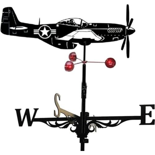 Iron Weather Vane Wind Direction Indicators Home Roof Garden Farm Battleship