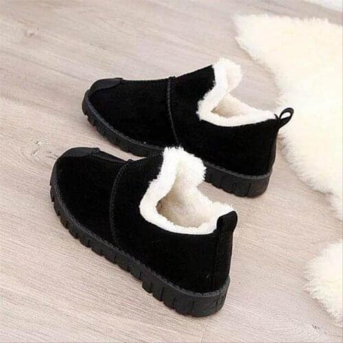 Shoes Woman Autumn and Winter New Womens Cotton Boots Plus Thick Velvet Warm Korean-Style Casual Luxury Designer Design Fashion