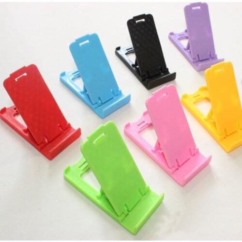 1pc Phone Holder Cellphone Stand Universal Mobile Phone Colorful PT Plastic Adjustable Folding Smart Phone Holder Seat