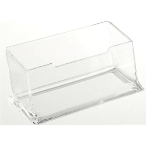 1PC Desk Shelf Box Storage Display Stand Acrylic Plastic Clear Desktop Business Card Holder