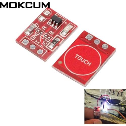 10Pcs TTP223 Touch Key Switch Module Touch Button Capacitive Switches Self-Locking/No-Locking Capacitive Touch Switches