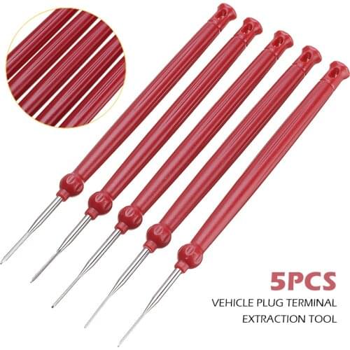5Pcs/set Car Terminal Removal Tool Kit Car DIY Cable Wire Terminal Socket Plug Pin Tool Set Puller Release Pin Kit