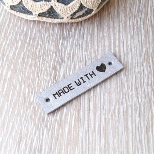 55pcs custom Sewing Brand Knitting labels for Handmade items, leather clothing Crochet logo name tags , handcraft product label